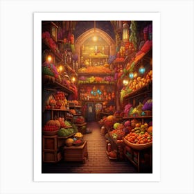 Spice Bazaar Pixel Art 3 Art Print