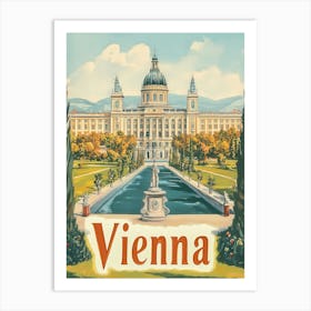 Aihrgdesign A Classic 1960s Travel Poster For Vienna Showcasi Bd094f8c 815e 4bf8 8e36 6339fcbe7c44 2 Art Print