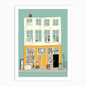 Berlin The Book Nook Pastel Colours 3 Art Print