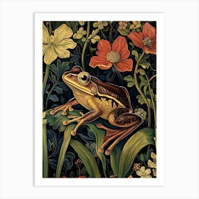 William Morris Frog Golden Vintage  Art Print