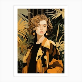 Girl In The Jungle 1 Art Print