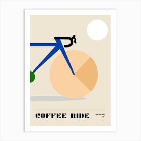 Coffee Ride II - Bluegreen Art Print