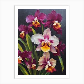 Miltonia Orchid Oil Painting 1 Art Print