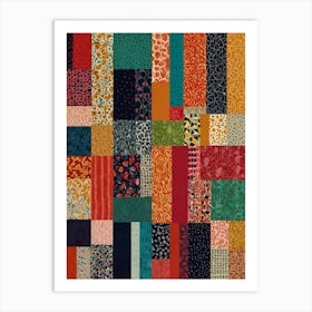 Patchwork Quilt 1 Art Print