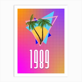 Classic 1989 Palms Art Print