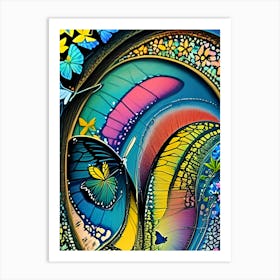 Butterfly abstract Art Print