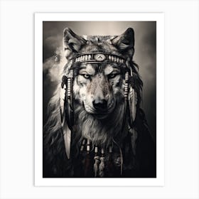 Indian Wolf Portrait 2 Art Print