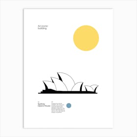 Sydney Opera House Poster | Australia Print | Architecture print | Minimal Wall Art | Modernist Poster Art Print