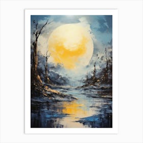 Moon Abstract Minimalist 5 Art Print