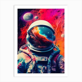 Astronaut In Space 2 Art Print