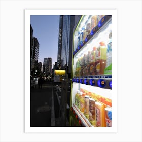 Vending Machine In Tokyo City Japan Night Art Print