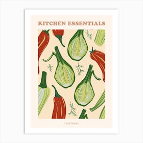 Mixed Vegetable Selection Pattern Poster 1 Art Print