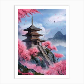 Asian Pagoda 2 Art Print