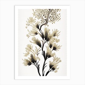Joshua Tree Pattern Gold And Black (3) Art Print