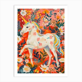 Unicorn Fauvism Inspired Portrait 1 Art Print