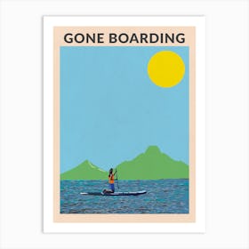 Gone Boarding (Female) 1 Art Print