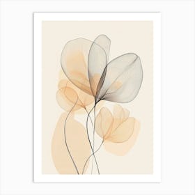 Abstract Flowers Canvas Print Art Print