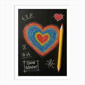 Heart Drawing 10 Art Print