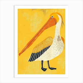 Yellow Pelican 2 Art Print