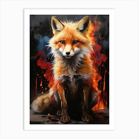 Fire Fox Art Print