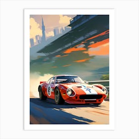 Race Car On A Track Art Print