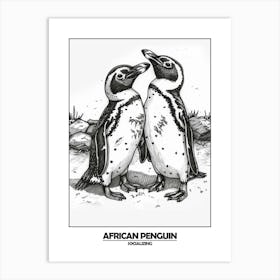 Penguin Socializing Poster 1 Art Print