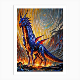 Blue Dragon Art Print