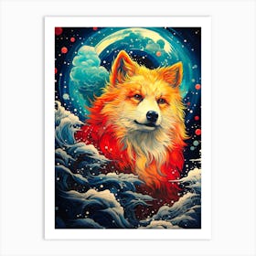 Fox In The Sea Art Print