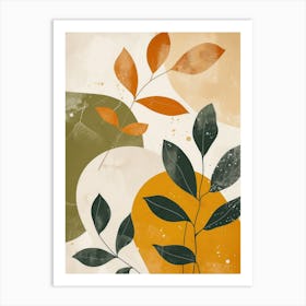 Abstract Leaves Canvas Print 1 Art Print