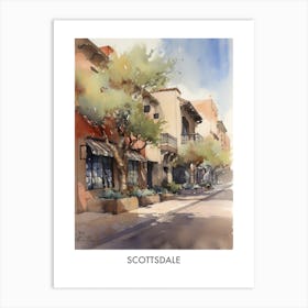 Scottsdale Watercolor 2travel Poster Art Print