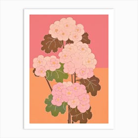 Primroses Flower Big Bold Illustration 3 Art Print
