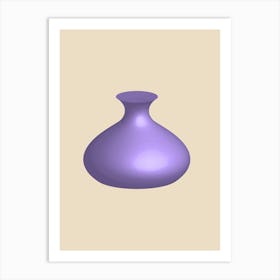 Purple Vase minimalism art Art Print