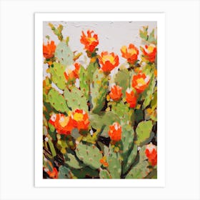 Cactus Painting Austrocylindropuntia Subulata 2 Art Print