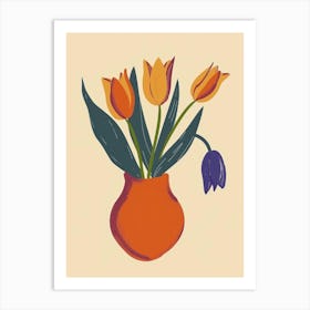 Tulips In A Vase 22 Art Print