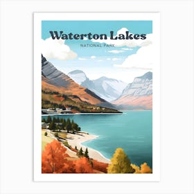 Waterton Lakes National Park Alberta Canada Nature Travel Art Art Print