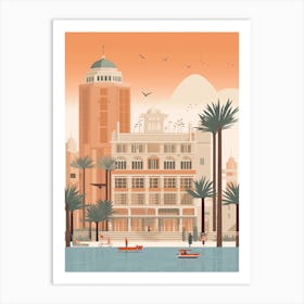 Dubai Travel Illustration 3 Art Print