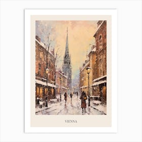 Vintage Winter Painting Poster Vienna Austria 1 Art Print