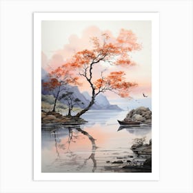 The Ogasawara Islands In Tokyo, Japanese Brush Painting, Ukiyo E, Minimal 1 Art Print