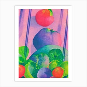 Ugli 1 Fruit Risograph Retro Poster Fruit Art Print