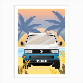 Van Life On The Beach Art Print
