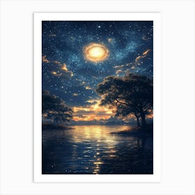 Starry Night Sky 7 Art Print