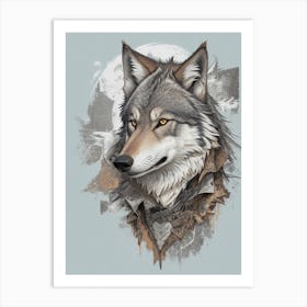 Wolf Canvas Print Art Print