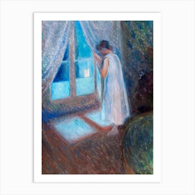 The Girl By The Window, Edvard Munch Art Print