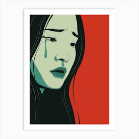 Sad Girl Crying Art Print