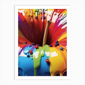 Colorful Apple Art Print