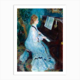 Woman At The Piano (1875–1876), Pierre Auguste Renoir Art Print