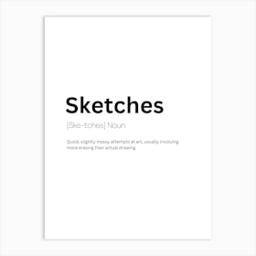 Sketches Definition Meaning Art Print