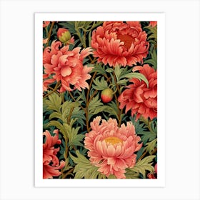 Peony Wallpaper 2 Art Print