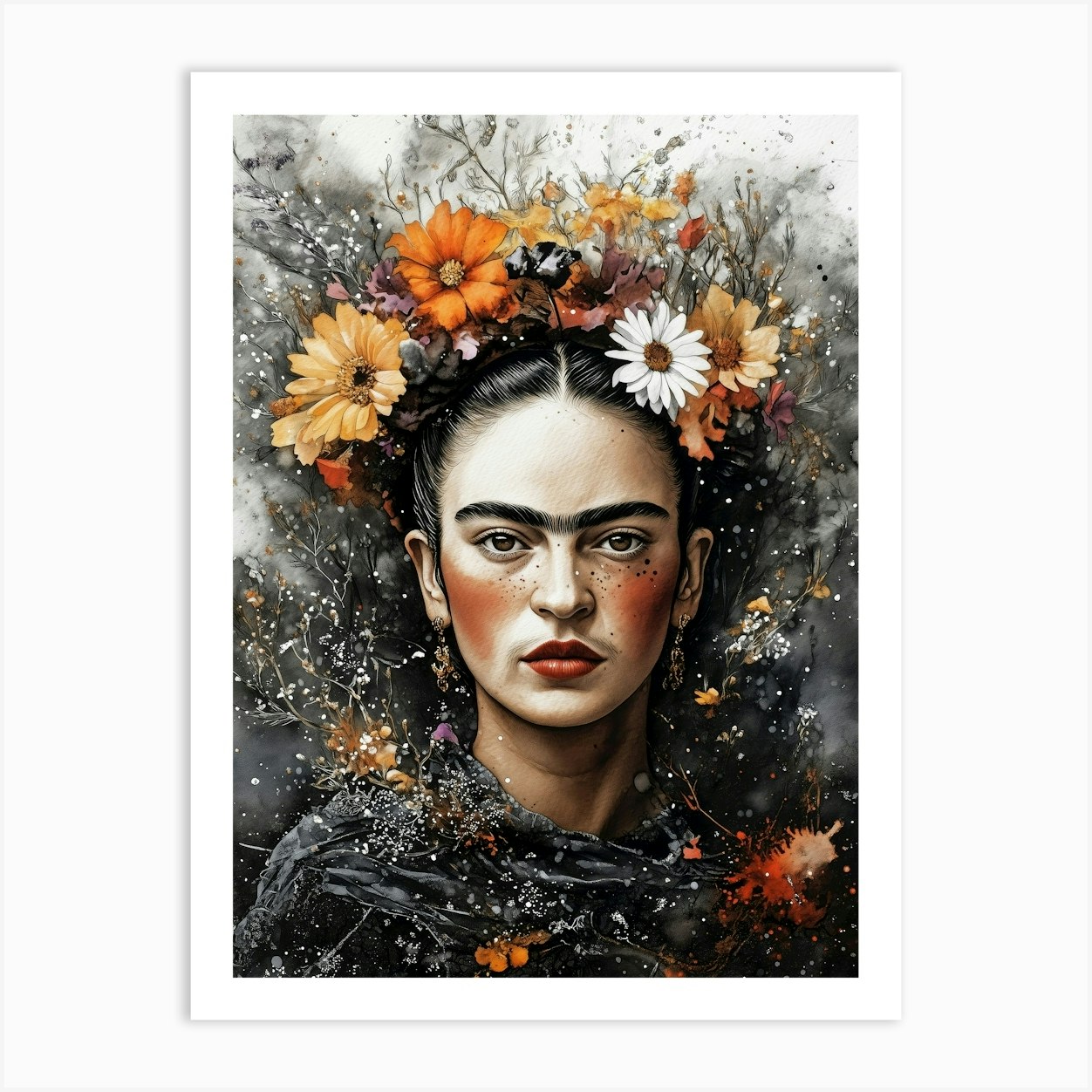 Frida Kahlo portrait 6 Poster