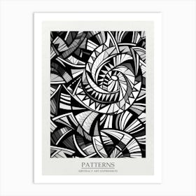 Patterns Abstract Black And White 6 Poster Art Print